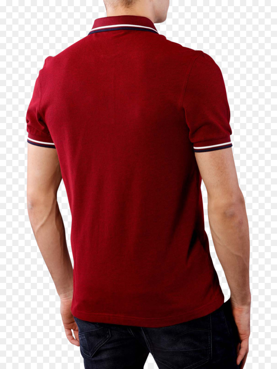 Polo shirt T-shirt Tennis polo Schulter Maroon - Poloshirt