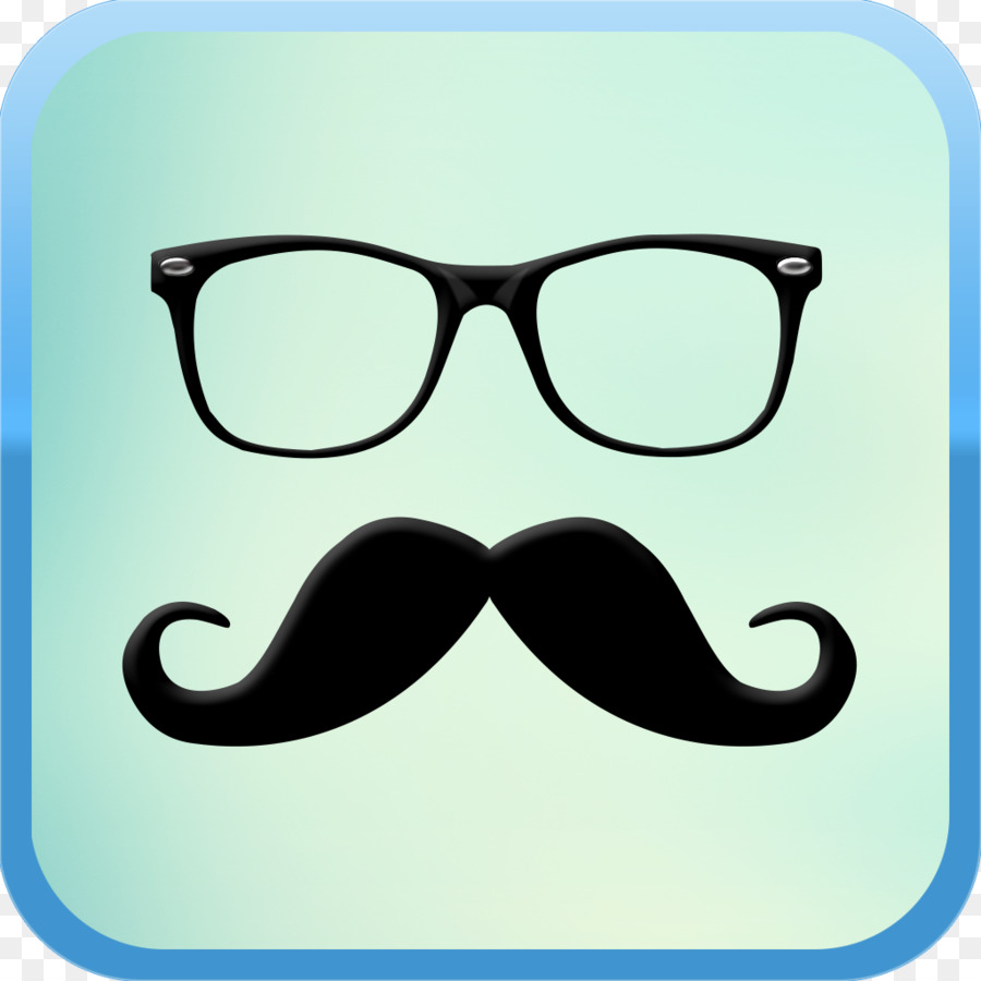 Moustache Schlüsselanhänger Brille-Badge-T-shirt - Schnurrbart