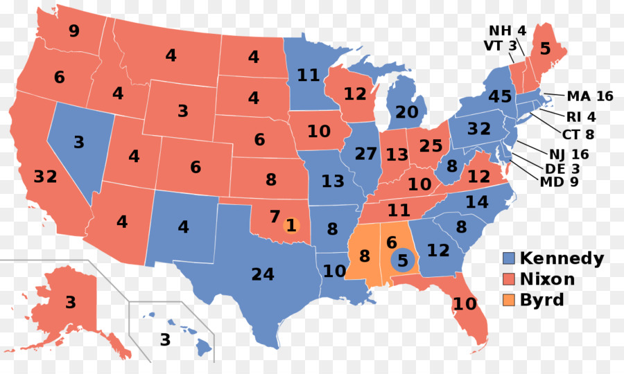 Präsidentschaftswahlen in den Vereinigten Staaten, 1960 Präsidentschaftswahlen in den Vereinigten Staaten, 1964 Electoral College - Vereinigte Staaten