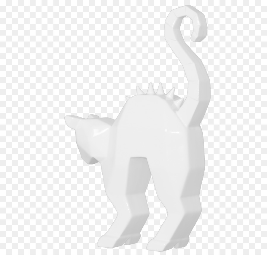 Gatto Statua Statuina In Ceramica Bianca - gatto