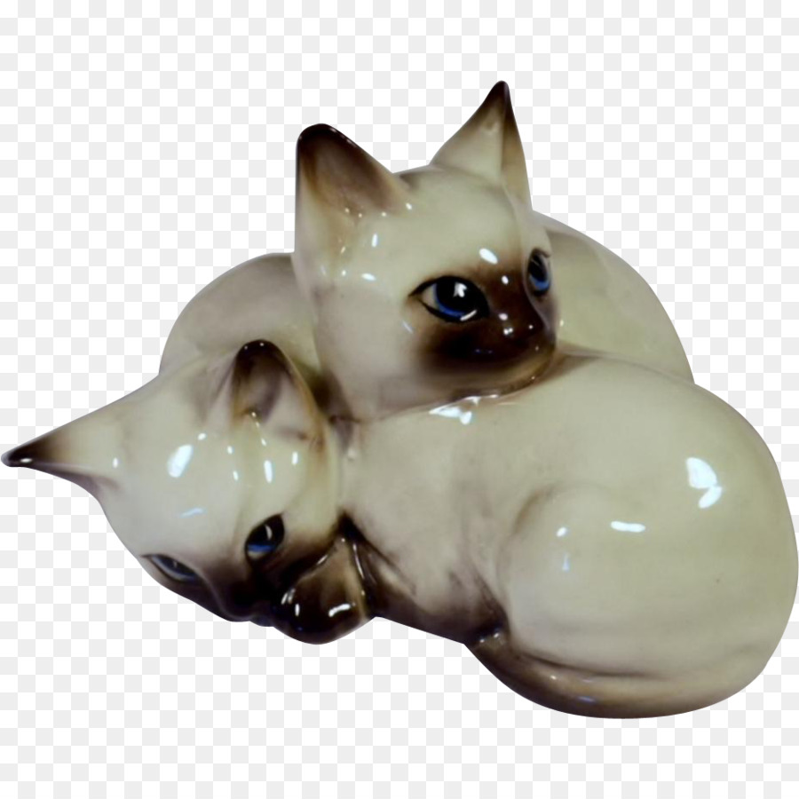 I baffi del gatto Siamese Gattino Muso Figurine - gattino