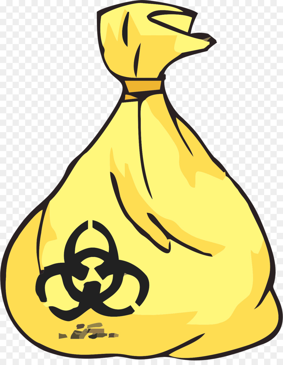 Kunststoff-Tasche Gelb Abfälle Labor-Rot - müll