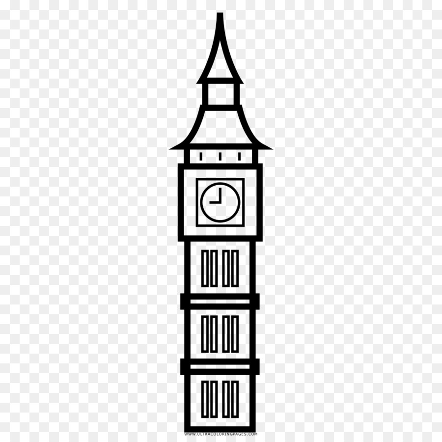 Big Ben Clock tower Disegno da Colorare - il big ben