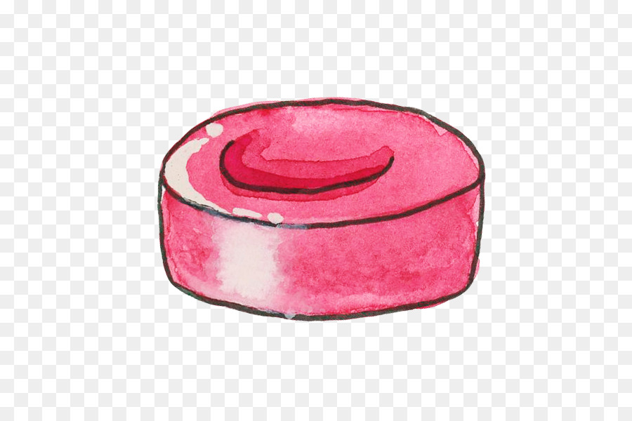 La pittura ad acquerello Schizzo - cupcake di velluto rosso
