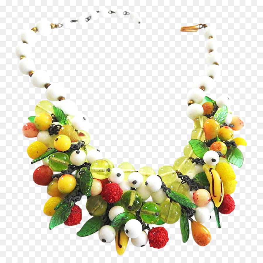 Halskette-Perlen-Frucht - Halskette