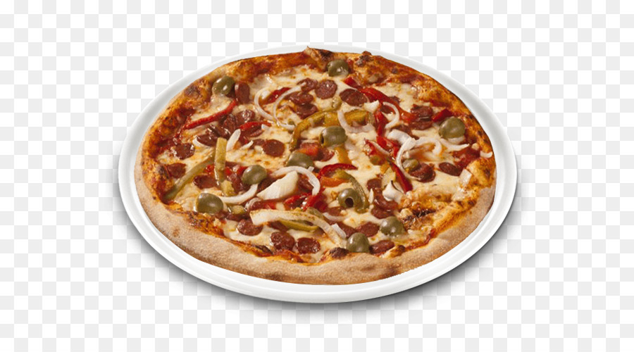 Sizilianische pizza, italienische Küche, Barbecue sauce, Hamburger - Pizza