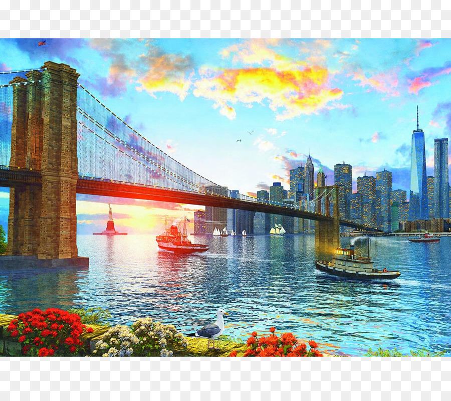 Brooklyn Bridge Puzzle Bogen Brücke Edu Borràs - Brücke