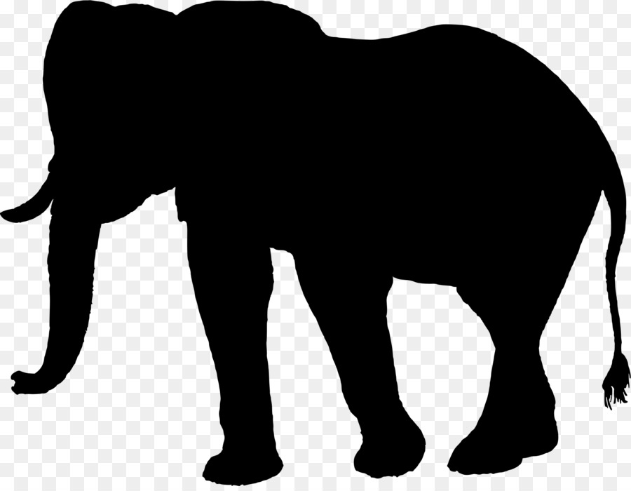 Elefante africano Elephantidae Silhouette Clip art - silhouette