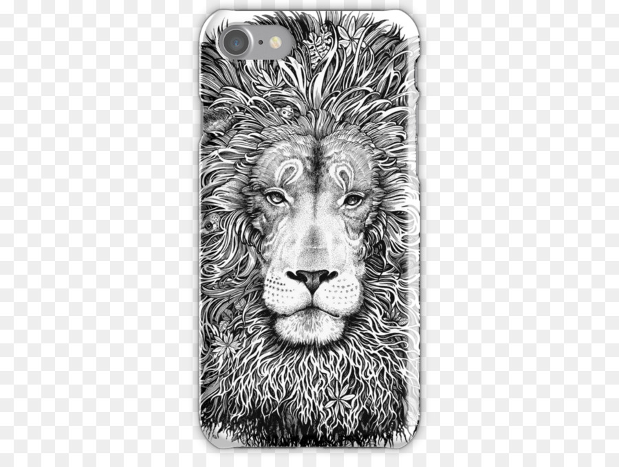 White lion-Zeichnung Tiger-Doodle - der König des Dschungels