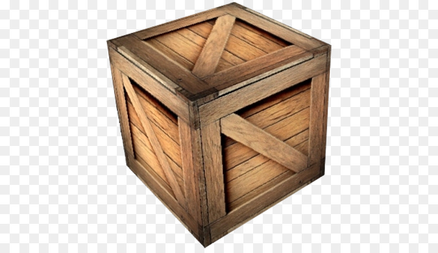 Holzkiste Kiste Low-poly - Holz