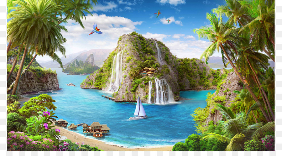 Cartoon Nature Background png download - 1228*662 - Free Transparent Sea  png Download. - CleanPNG / KissPNG