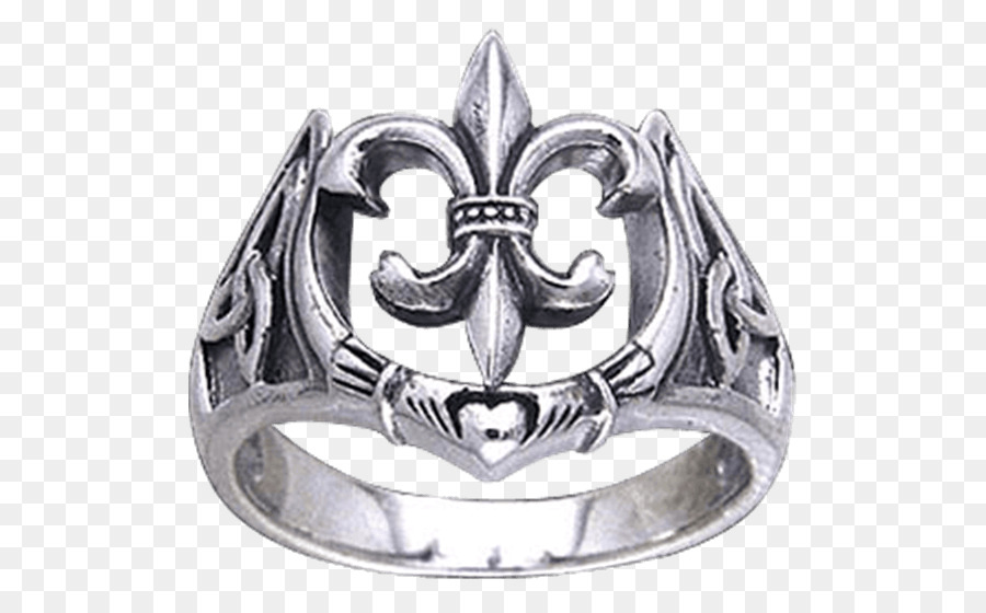 Argento Claddagh anello Fleur-de-lis Accessori di Abbigliamento - argento