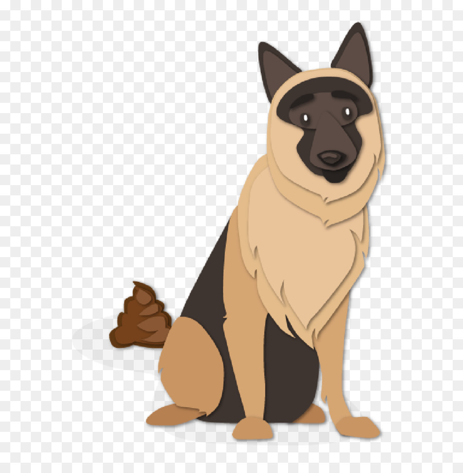 Cane di razza Pastore tedesco Cucciolo Guinzaglio Muso - cane che fa la cacca