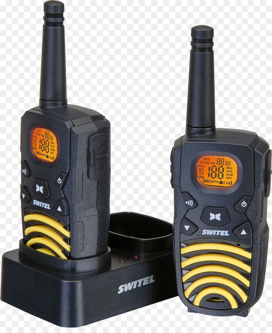 Two-way radio PMR ricetrasmettitore palmare Switel WTC2700B 2-piece set PMR446 Radio PMR Set nero-arancio - Switel WTC570 Sportpack Walkie-talkie - pratico talkie