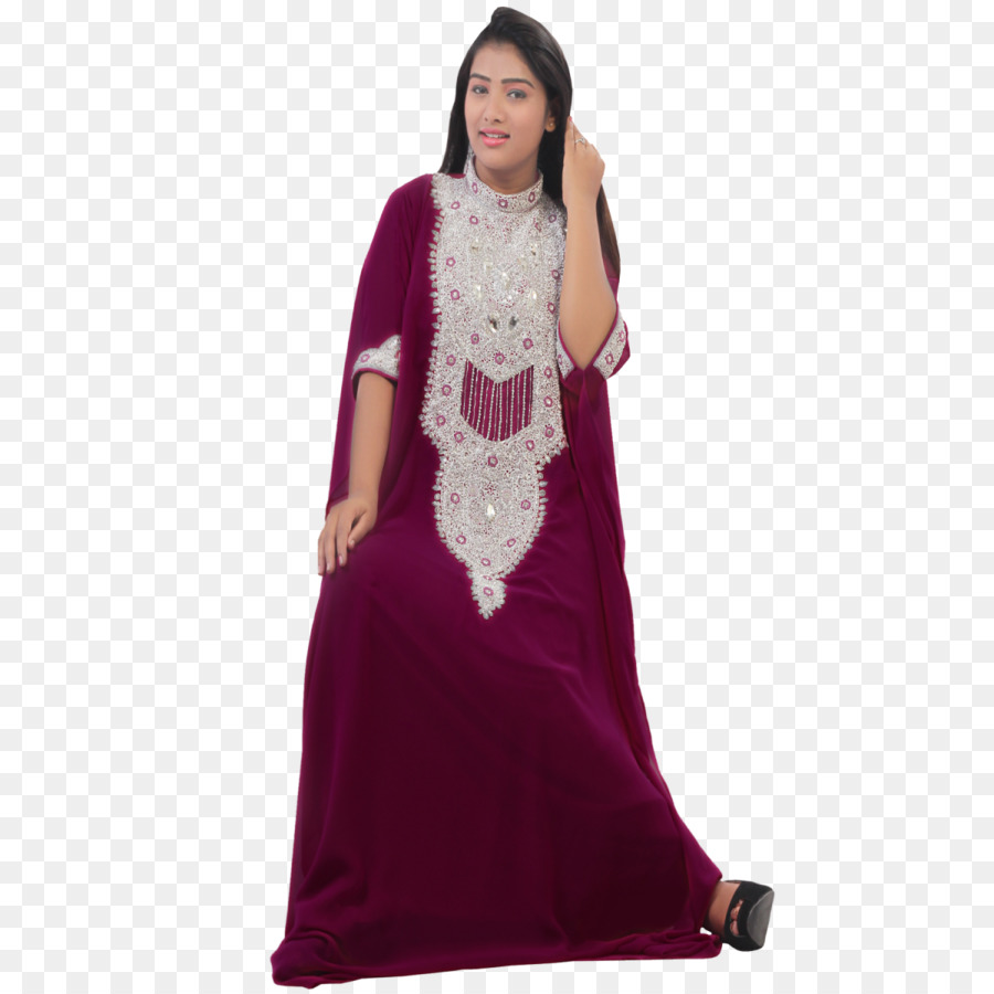 Kleid Kaftan Mit Kleid Samt Seide - Kleid