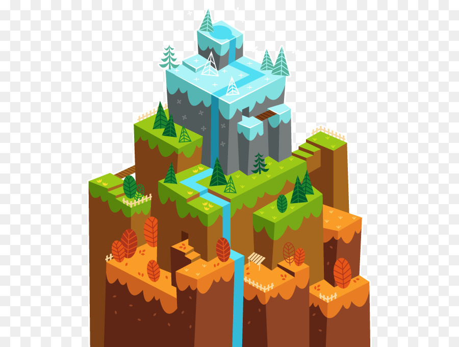 Monument Valley Isometrische Grafik in Videospielen und pixel-Kunst-Kachel-basierte video-Spiel Low-poly - isometrische Stadt