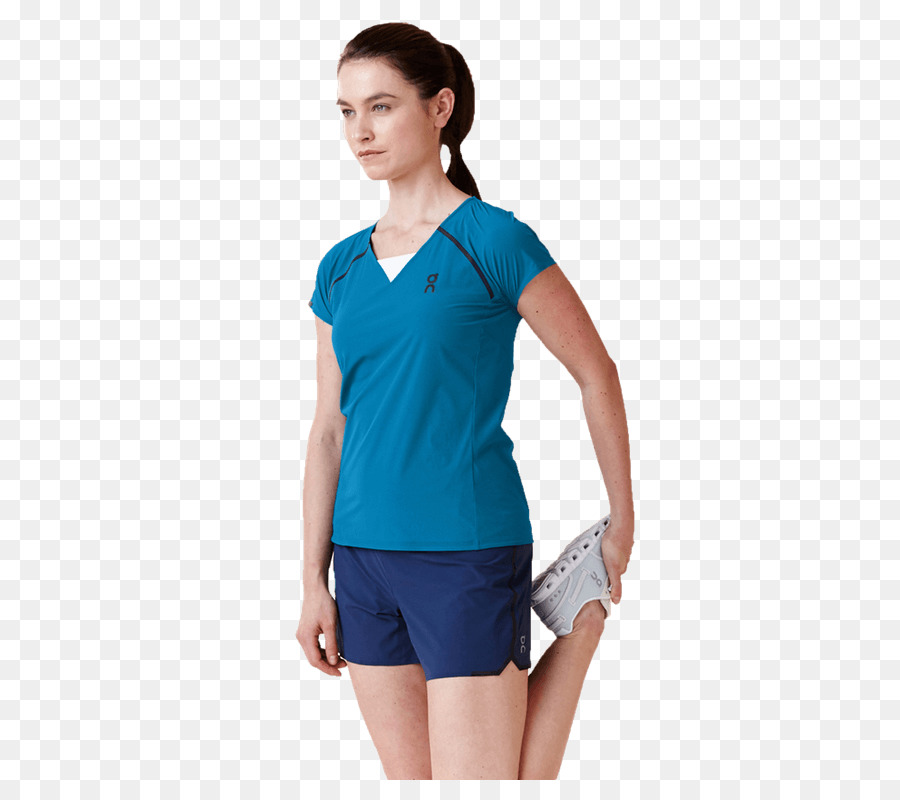 Langarm-T-shirt Schulter-Sportbekleidung-Türkis - T Shirt