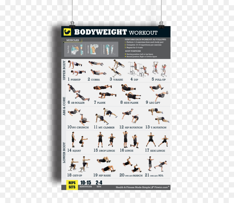 Peso corporeo esercizio Generale di formazione di fitness balli di Esercizio di allenamento della Forza - Fitness Poster