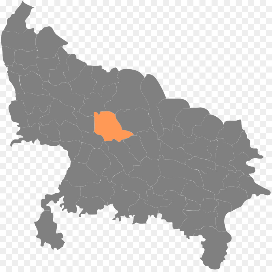 Uttar Pradesh Mappa di fotografia Stock - mappa