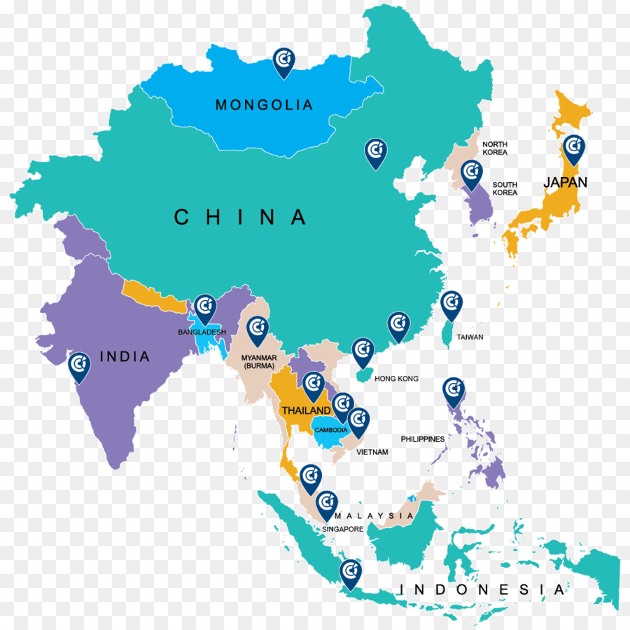 Đông Á - singapore bản đồ