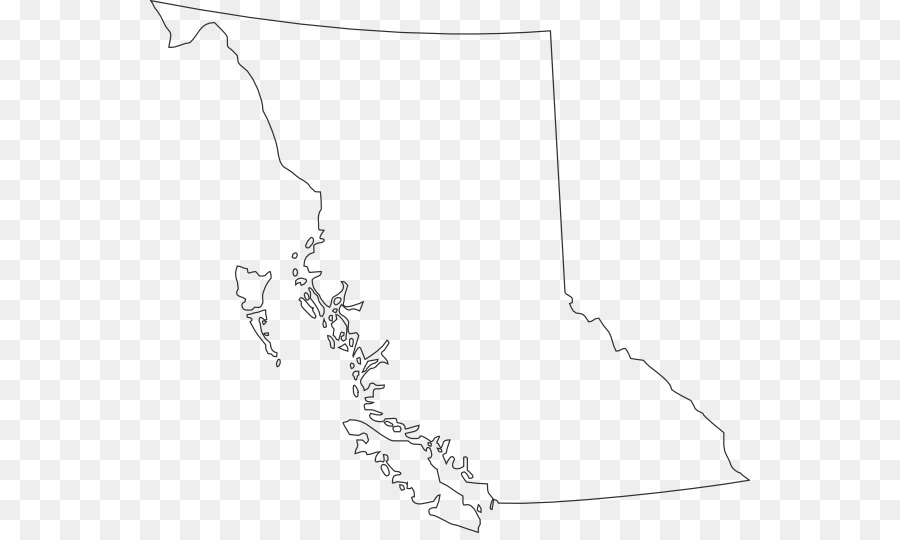 Comunità Futures Fraser Fort George Blank map Flag of British Columbia di Struttura della British Columbia - mappa