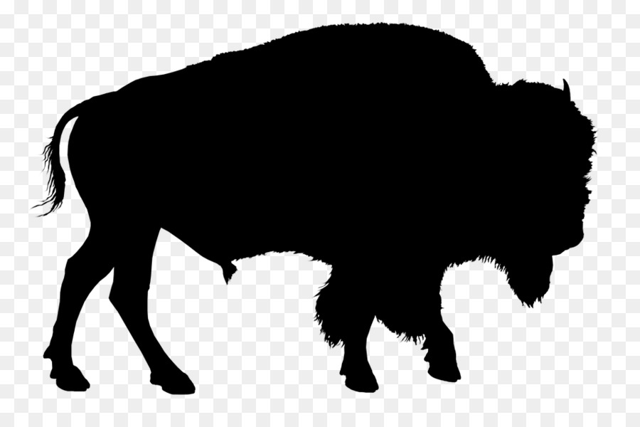 Amerikanischer bison, Moschusochsen Silhouette - Silhouette