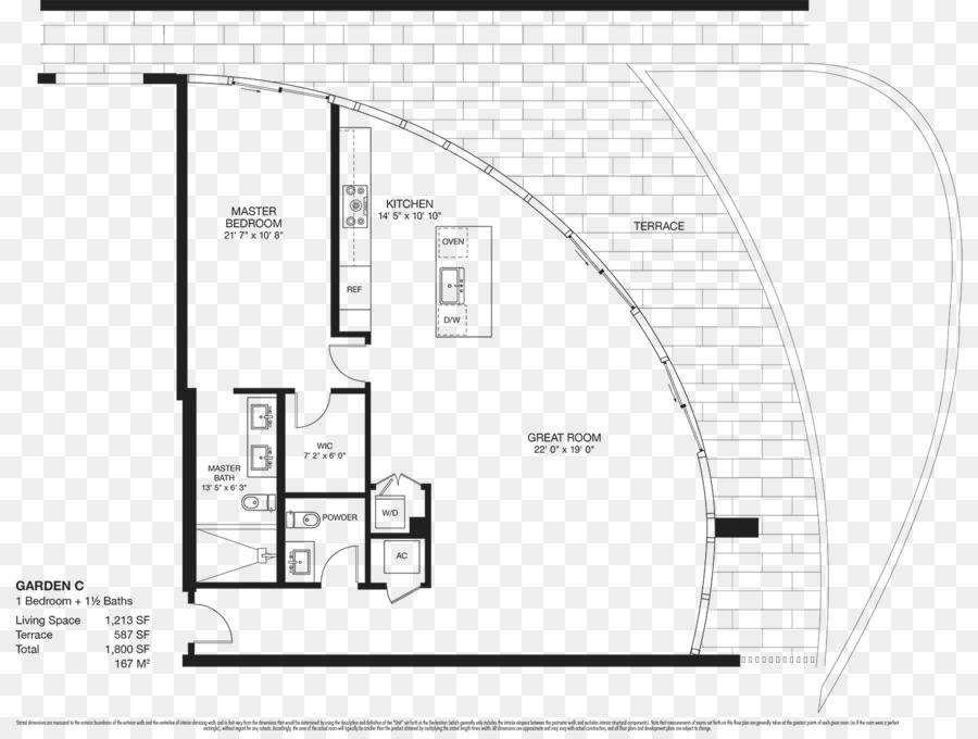Grundriss Coconut Grove Apartment Schlafzimmer - Garten planen