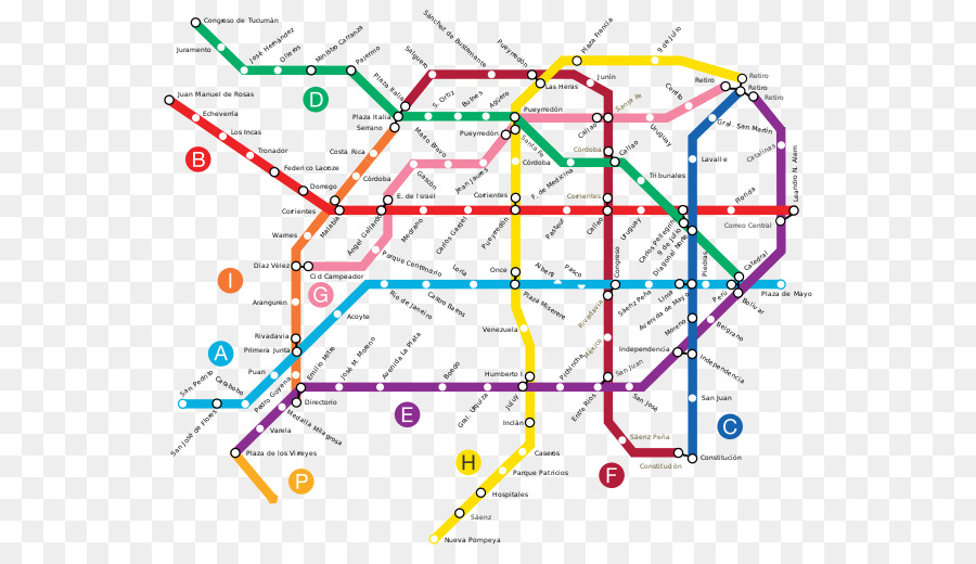 Buenos Aires Metropolitana di transito Rapido mappa della metropolitana Linea B - mappa