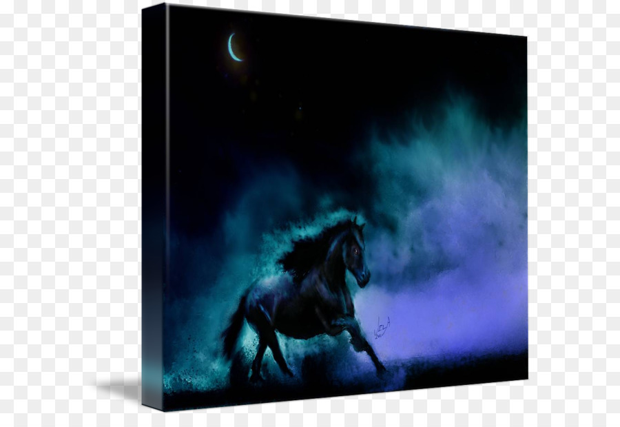 Mustang Stallone Criniera Nera-cavallo luna barella - mustang