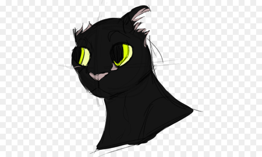 Gatto nero Baffi Cavallo Muso - gatto