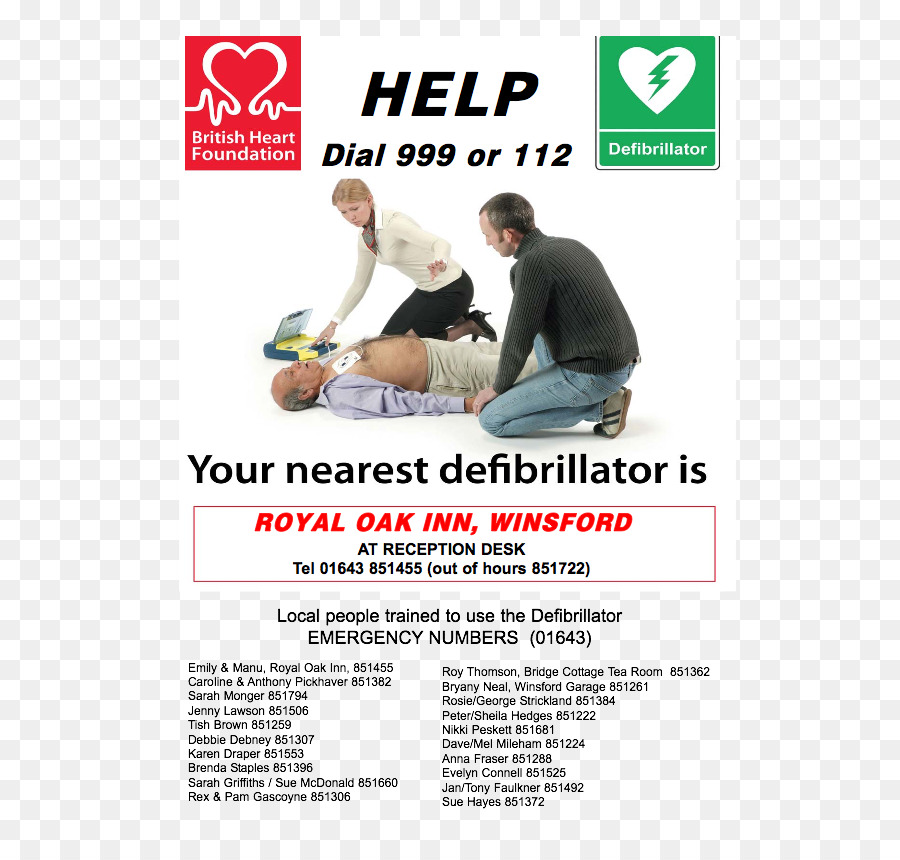 Defibrillazione British Heart Foundation Winsford, Somerset - cuore
