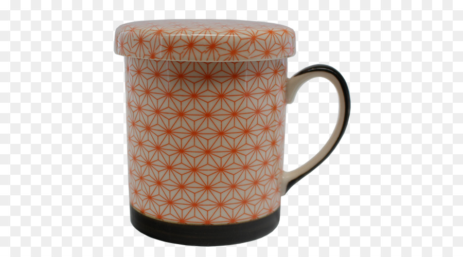 Kaffee Tasse Keramik Keramik Becher - orange geometrische