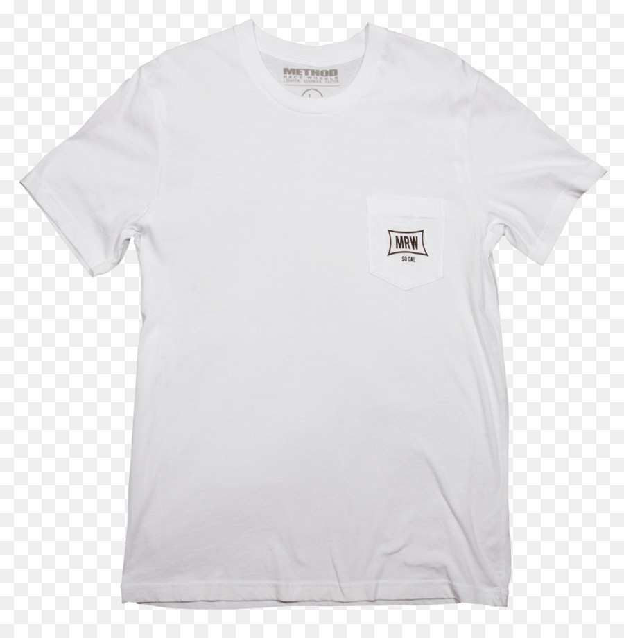 T-shirt Maniche Top Bianco - tasca della camicia