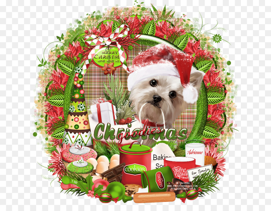 Cane di razza Shih Tzu Cucciolo di cane da compagnia ornamento di Natale - cucciolo