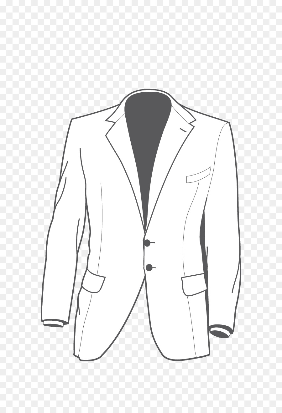 Blazer, Weiße Ärmel Anzug - schwarzer Anzug