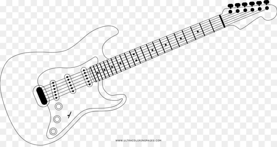 how to draw a cartoon electric guitar