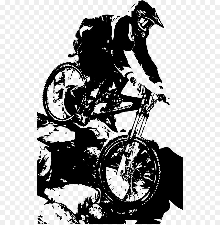 Mountainbike-Downhill-Mountainbike-Rad-Fahrrad-Tattoo - Radfahren