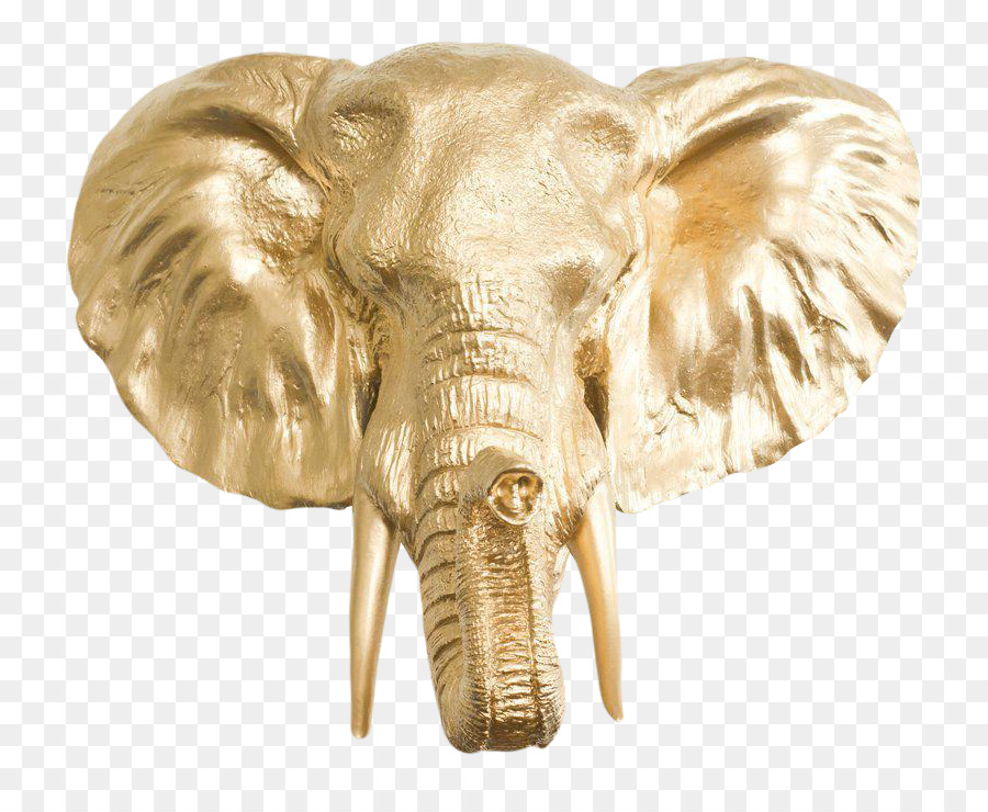 Afrikanische Elefanten-Elephantidae-Stoßzahn-Gold-Silber - Gold