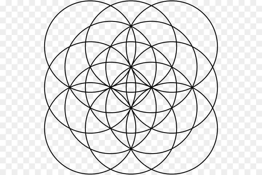 Überlappende Kreise grid-Vesica piscis-Winkel Geometrische Form - Kreis