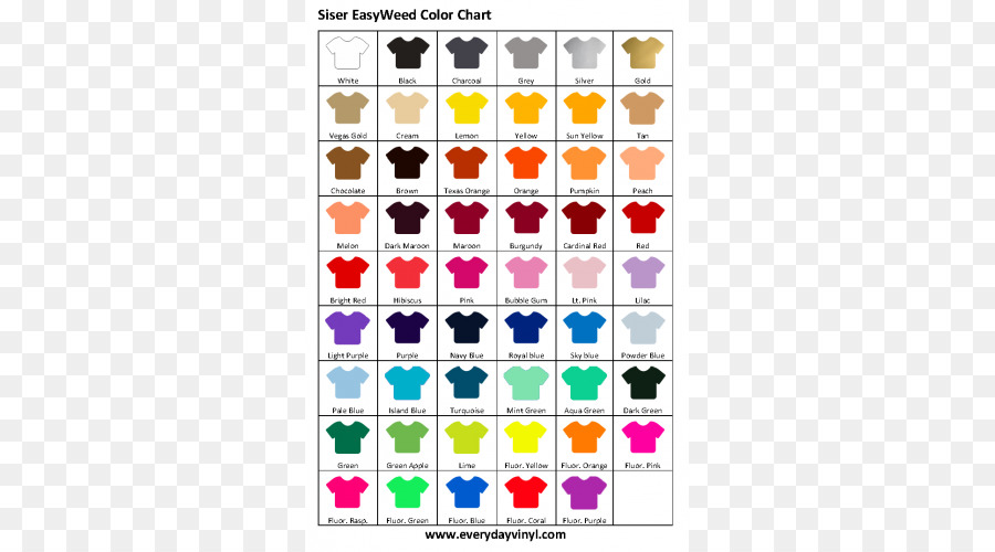 Hitze-transfer-vinyl Color chart T-shirt RGB-Farbmodell - T Shirt