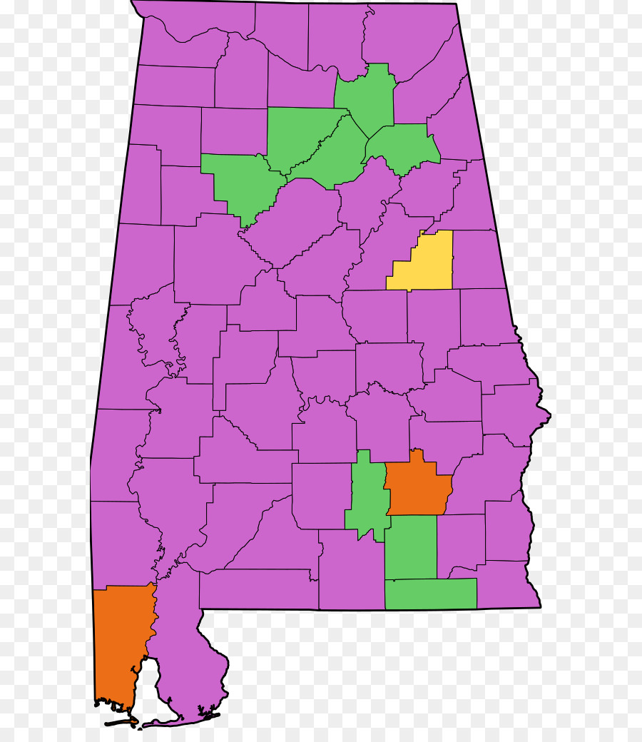 Alabama Karte-Pink M-Line Tuberkulose - Anzeigen