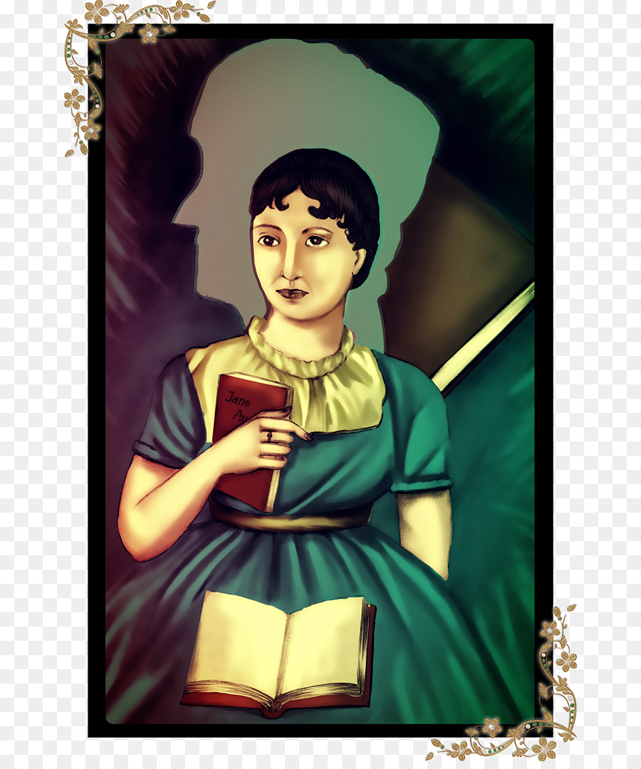 Religion Cartoon-Charakter Poster - Jane Austen