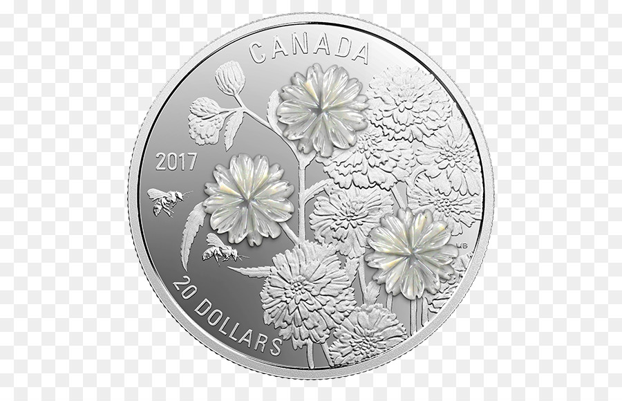 Bạc, đồng xu Canada Hoa - Đồng xu