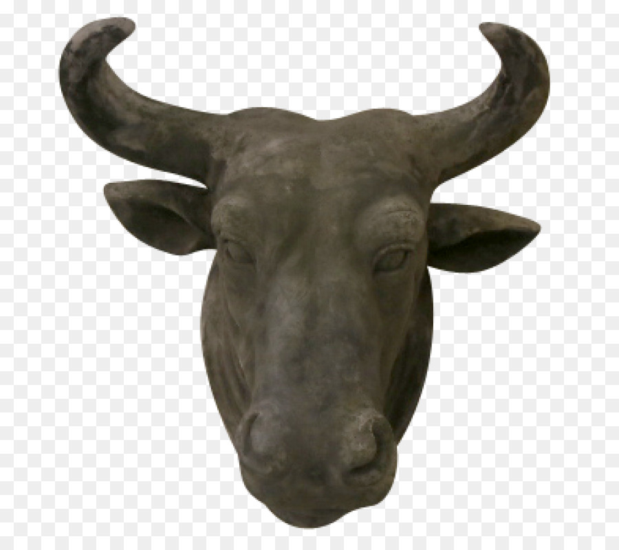Bestiame Scultura Muso Jeffrey Corno - bull carrello