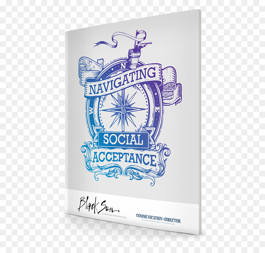 Blu cobalto con Logo Poster - accettazione