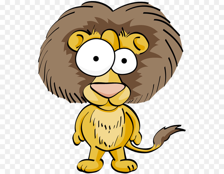 Animali divertenti Disegno animato Leone - leone