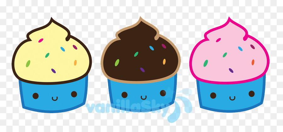 Cupcake-Geburtstag-Kuchen-Eis-Sahne-Frosting & Glasur Milch - Cupcake Zeichnung