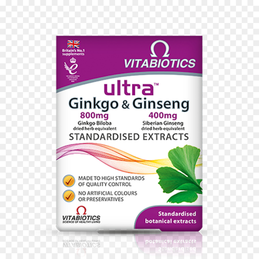 Ginkgo biloba Ginseng Vitabiotics Vitamina olio di fegato di Merluzzo - ginkgo