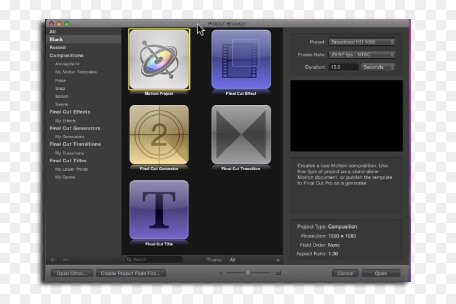 Mac Book Pro, Final Cut Pro X, Final Cut Studio, Motion - Apple