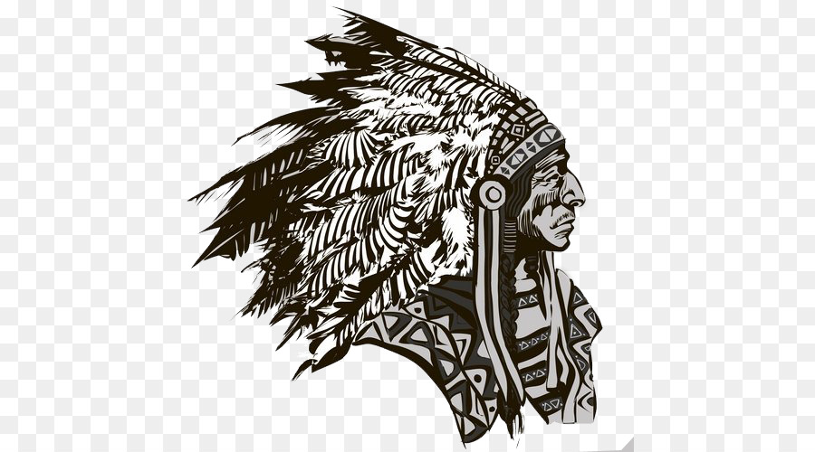 Disegno di Nativi Americani degli Stati Uniti capo tribù - Design
